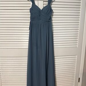 Azazie Teal Maxi Dress